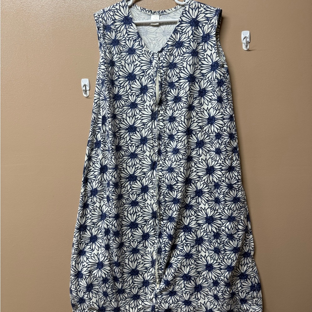 Blue floral sleep sack